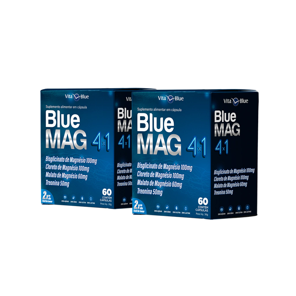Kit Blue Mag 4x1 Suplemento com 120 cápsulas