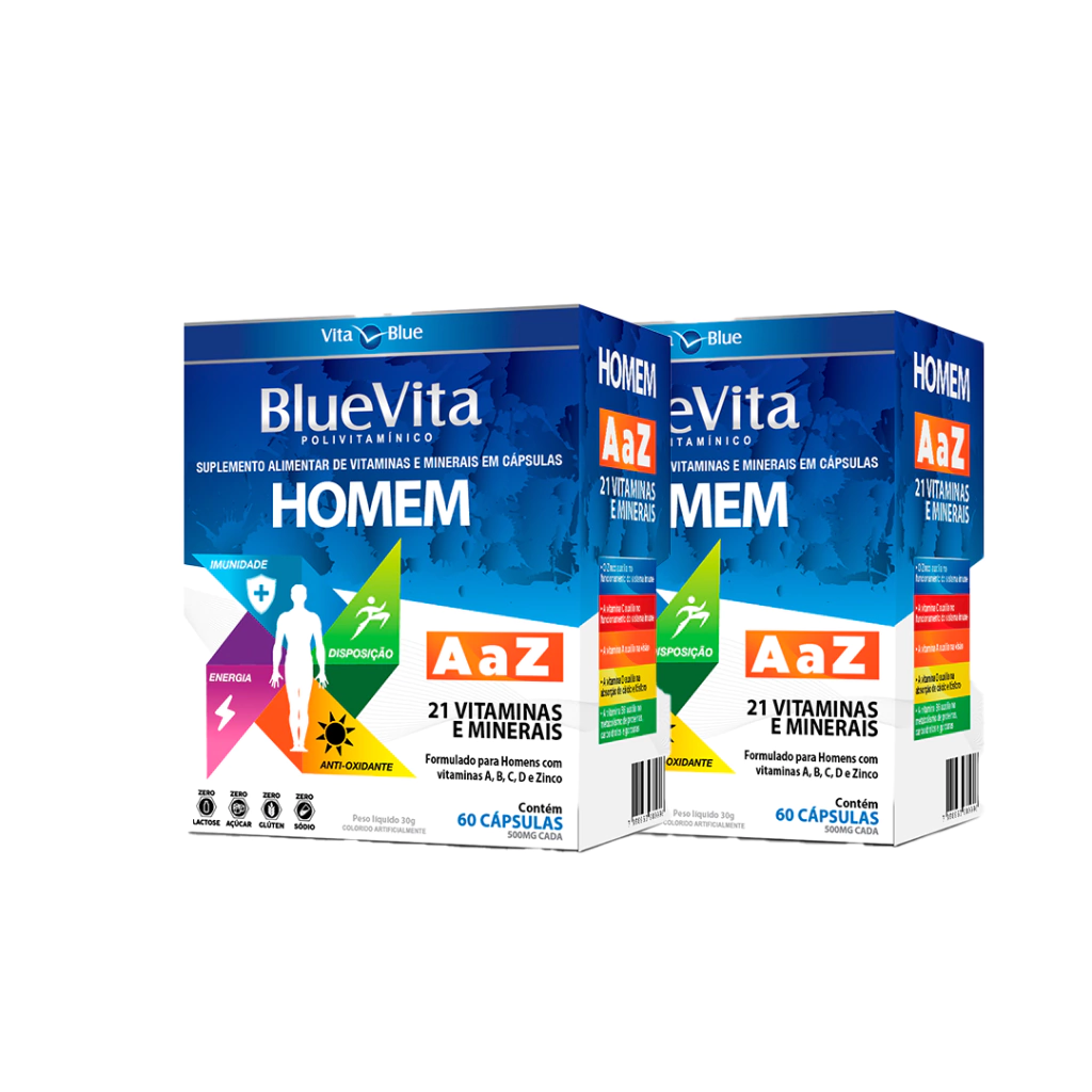 Kit Blue Vita Homem A a Z com 120 cápsulas