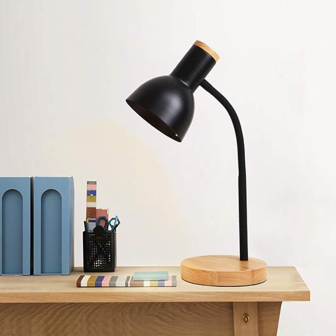 Luminária De Mesa Com Base De Madeira Bivolt Premium - Them Company