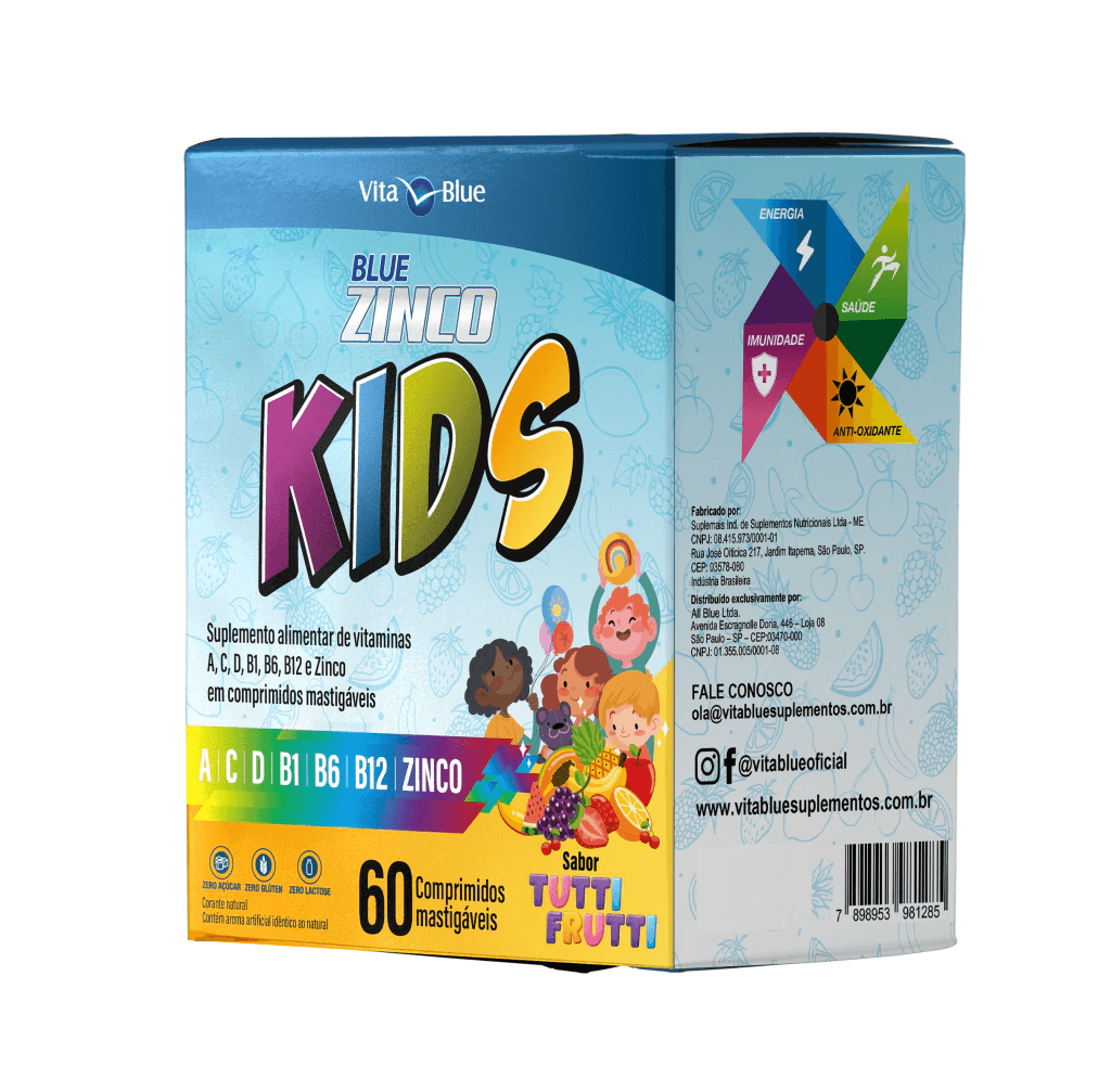 Blue Zinco Kids 60 comprimidos Mastigáveis Tutti Frutti - Them Company