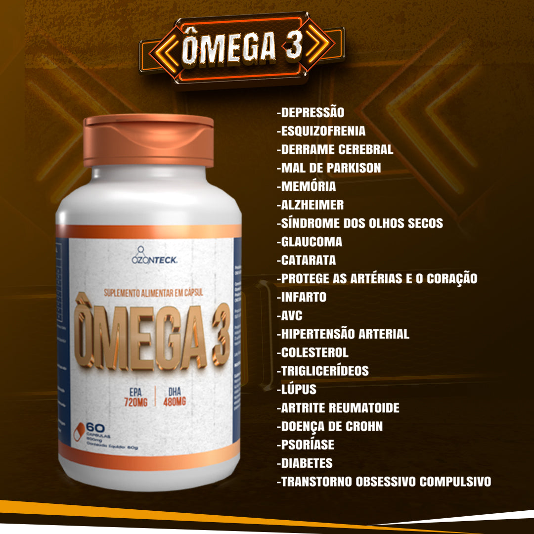 Ômega 3 Ozonizado Dha 480mg + Epa 720mg 60 cap