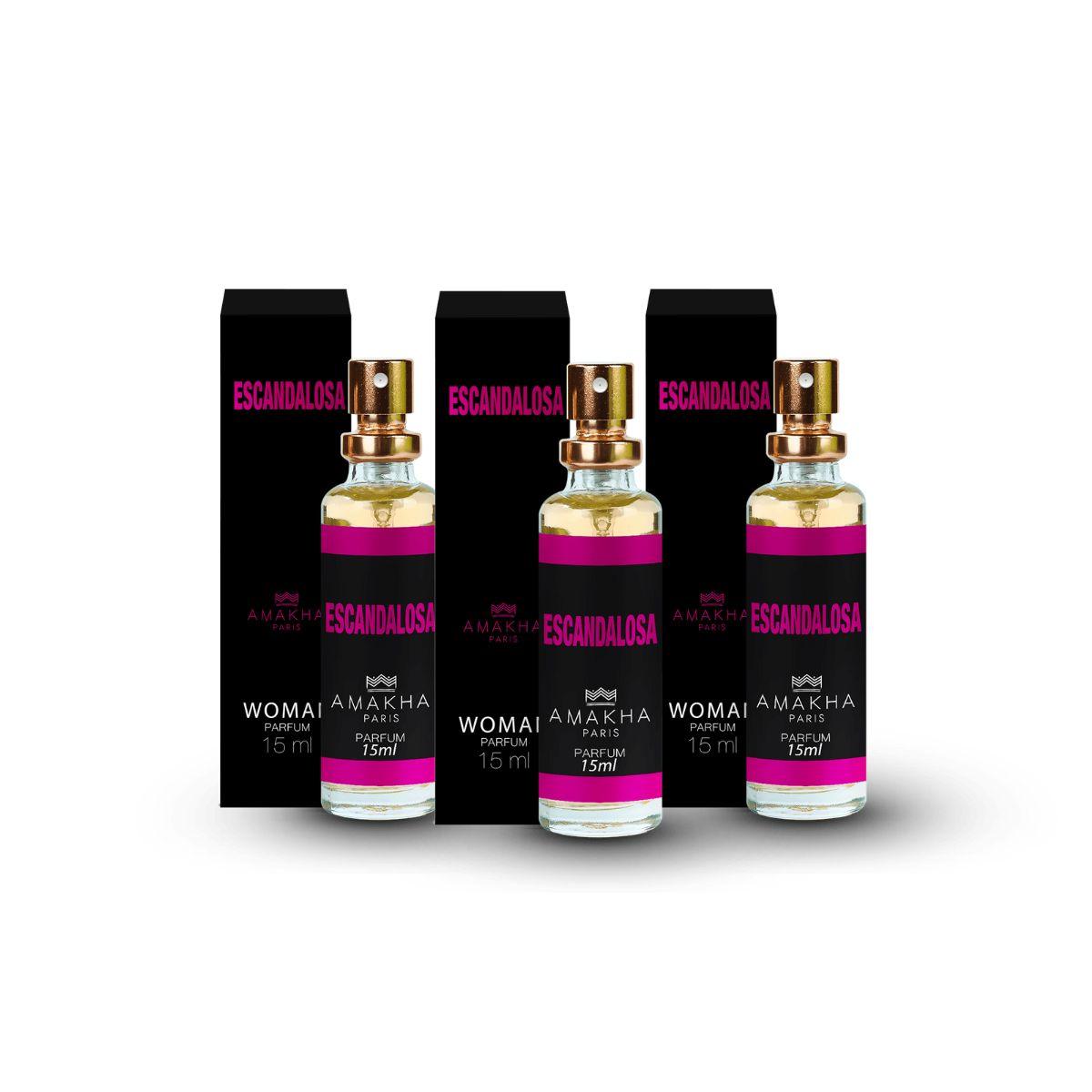 Perfume Escandalosa Amakha Paris Kit Com 3und 15 Ml Original - Them Company