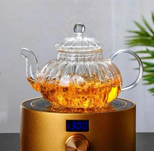 Chaleira Bule De Vidro Retrô Vai Ao Fogo Chá Café Água 1L - Them Company