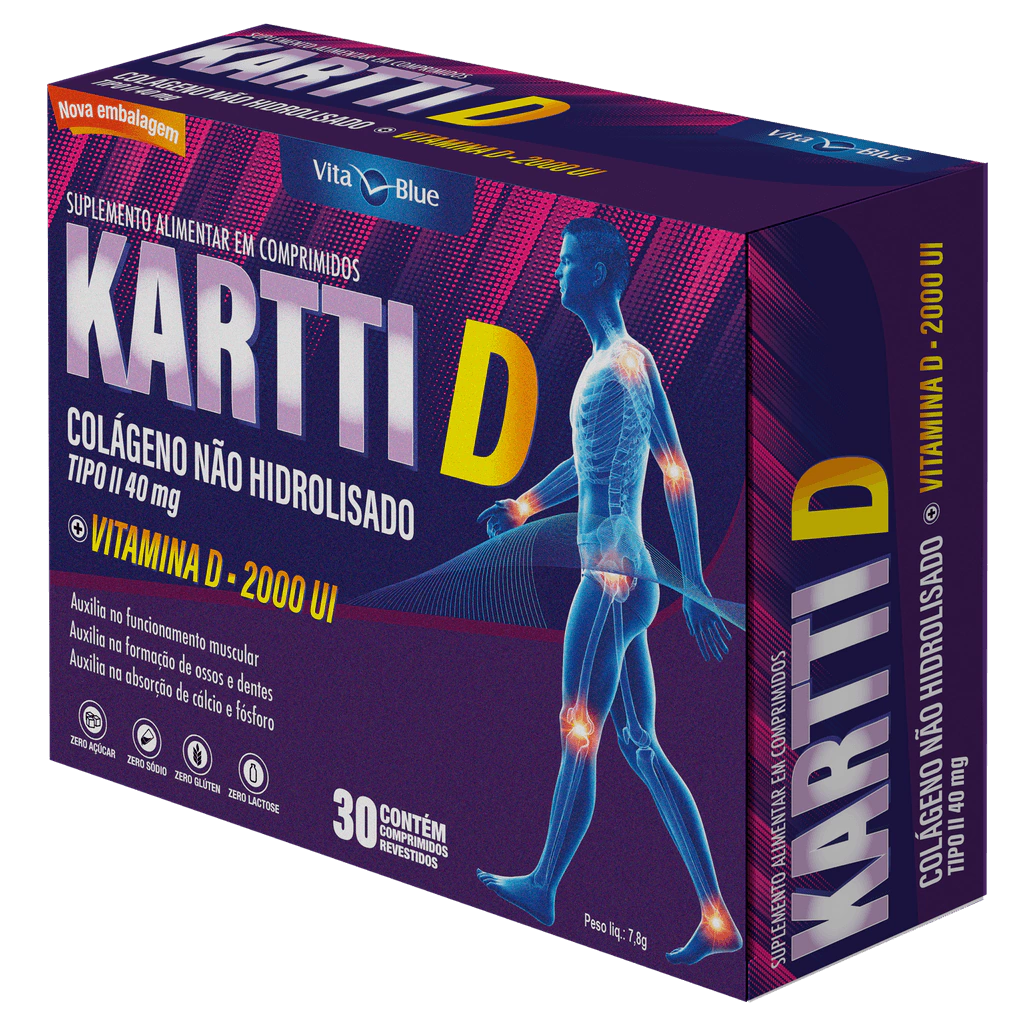 Kartti D Colágeno TipoII Vitamina D 2000UI 30 comprimidos