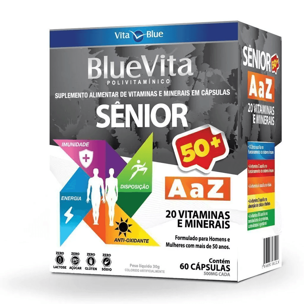 Blue Vita Senior Polivitamínico A Z com 60 cápsulas - Them Company
