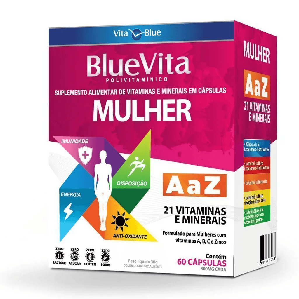 Blue Vita Mulher Polivitamínico A Z 60 cápsulas - Them Company