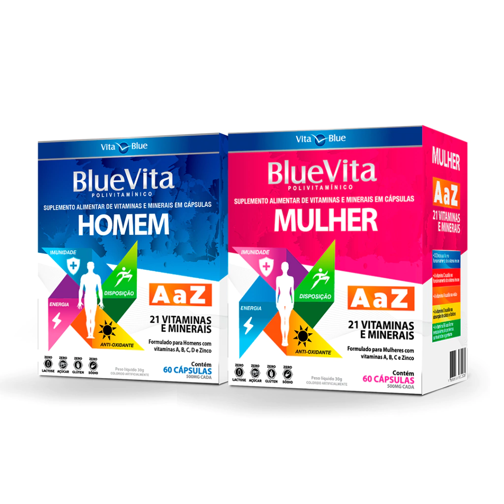 Kit Blue Vita Homem e Blue Vita Mulher