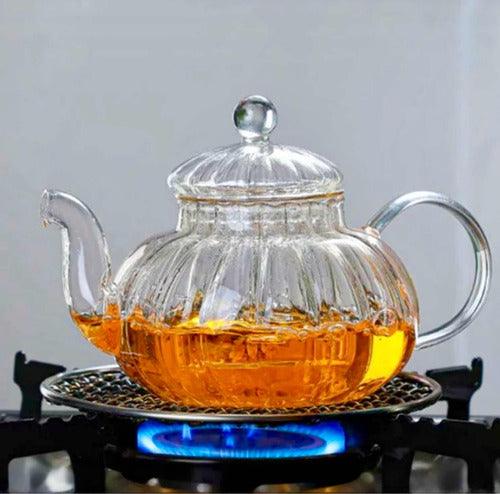 Chaleira Bule De Vidro Retrô Vai Ao Fogo Chá Café Água 1L - Them Company