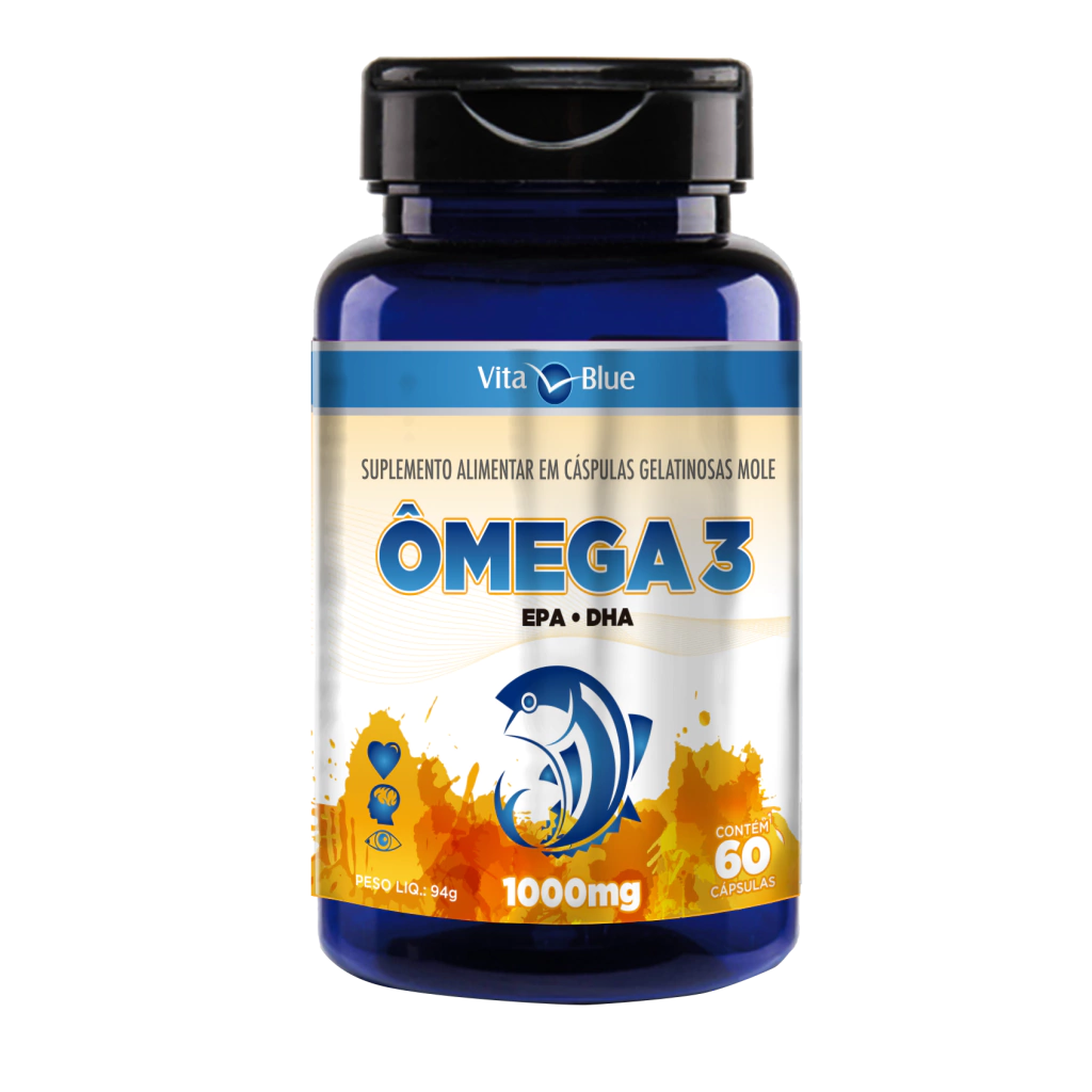 Ômega 3 Suplemento com 60 cápsulas Softgel