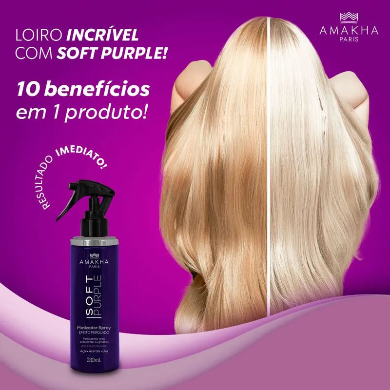Matizador Spray Soft Purple 200ml Amakha