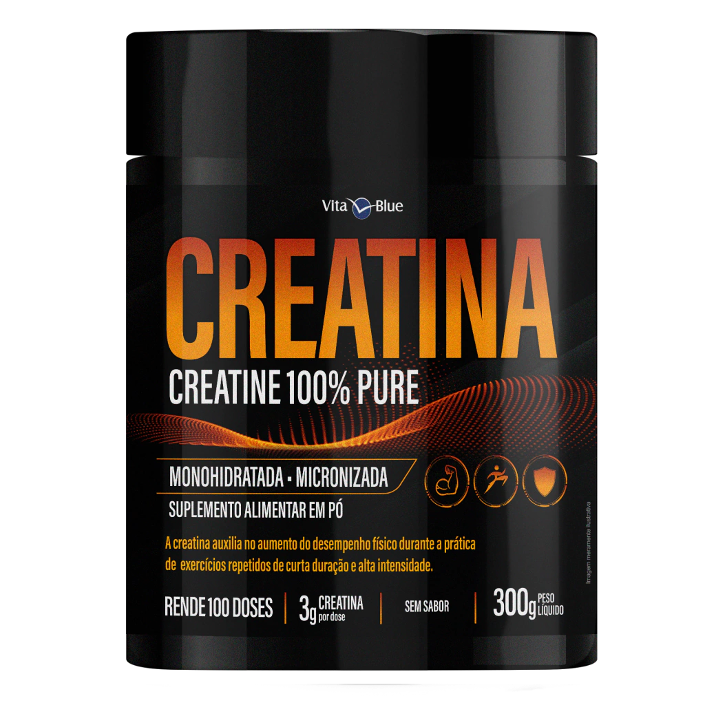 Creatina Monohidratada Pura Suplemento em Pó 300g