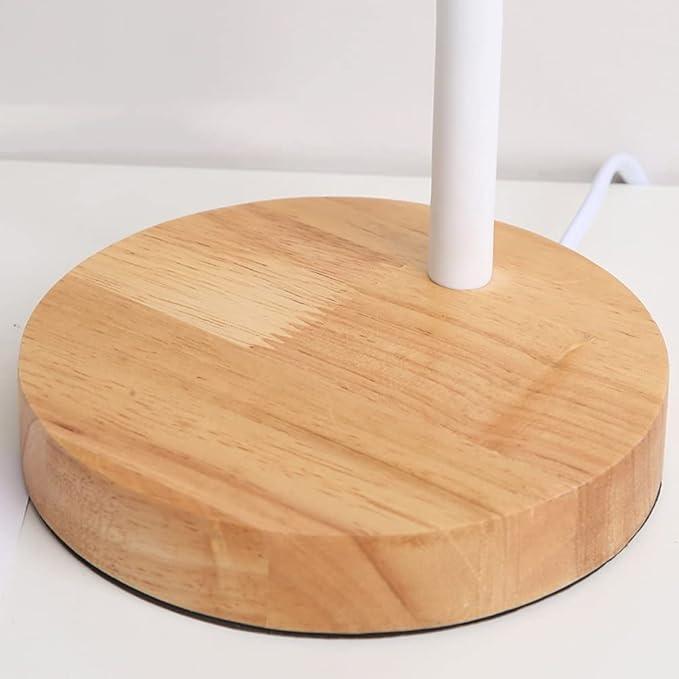 Luminária De Mesa Com Base De Madeira Bivolt Premium - Them Company