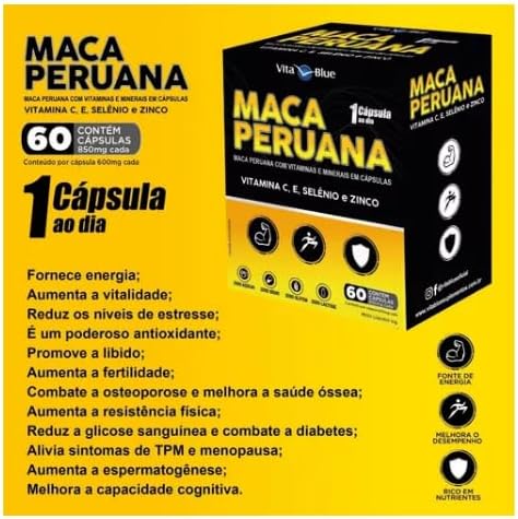 Kit Maca Peruana Vita Blue com 180 cápsulas