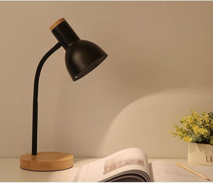 Luminária De Mesa Com Base De Madeira Bivolt Premium - Them Company