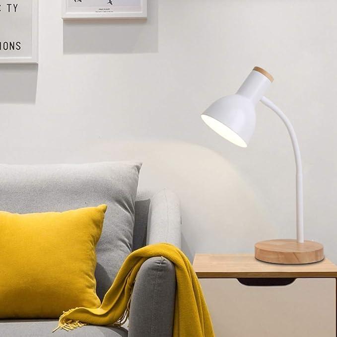 Luminária De Mesa Com Base De Madeira Bivolt Premium - Them Company
