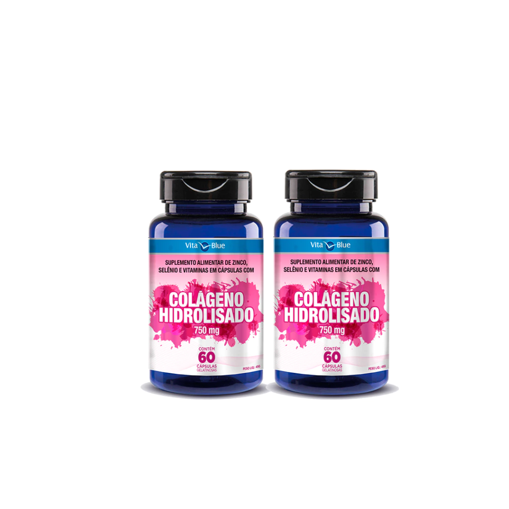 Kit Colágeno Hidrolisado 750mg com 120 cápsulas