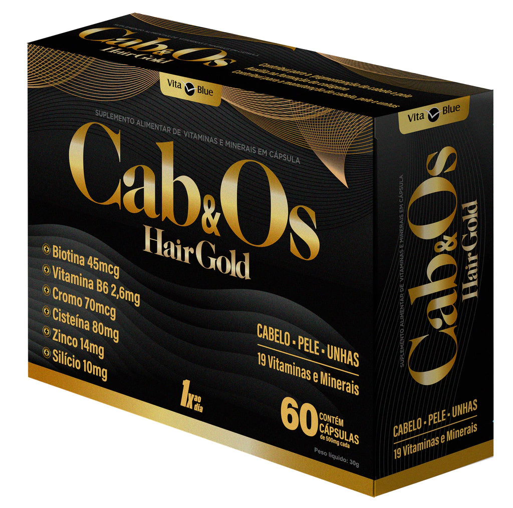 Cab&os Hair Gold Homem e Mulher Suplemento com 60 cápsulas