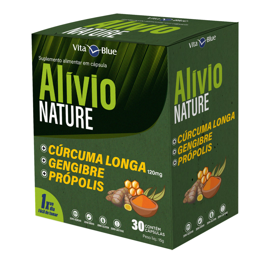 Alívio Nature Suplemento Alimentar Cúrcuma com 30 cápsulas
