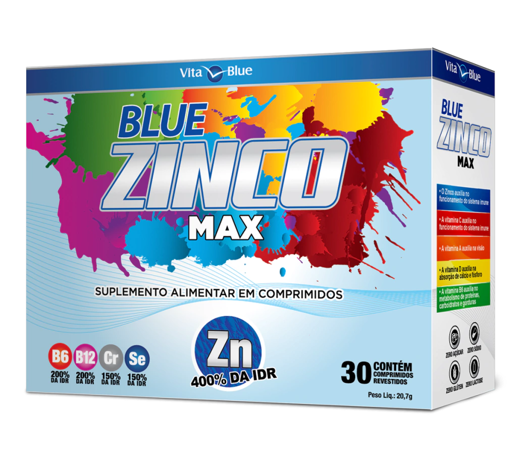Blue Zinco Max Polivitamínico 30 comprimidos