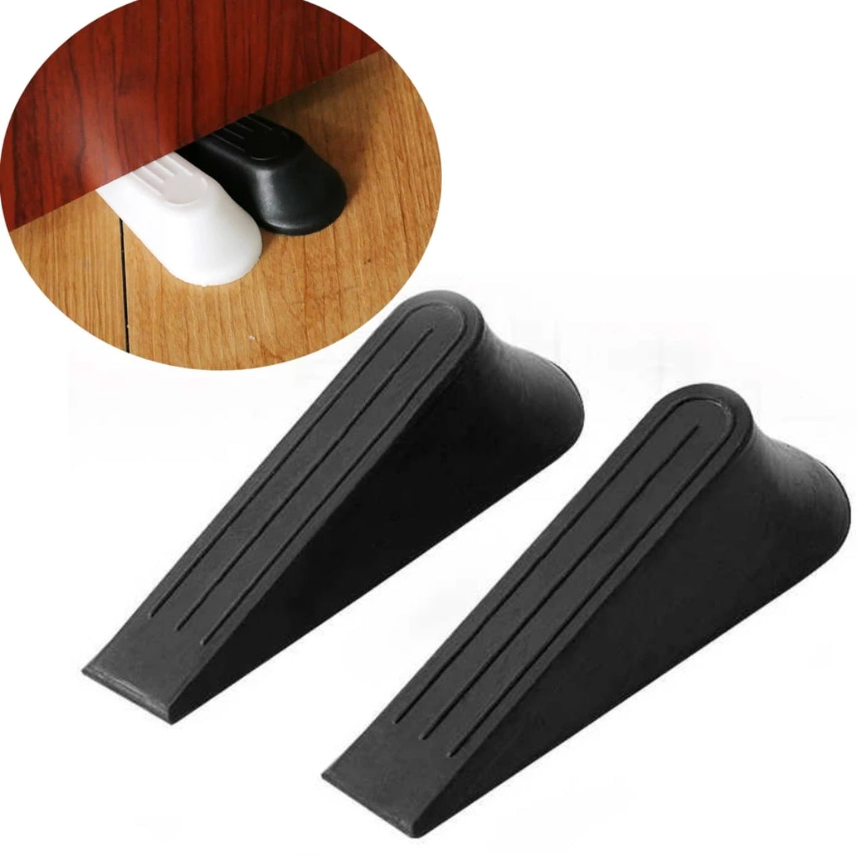Aparador De Porta Calço De Plastico Travador Kit Com 4