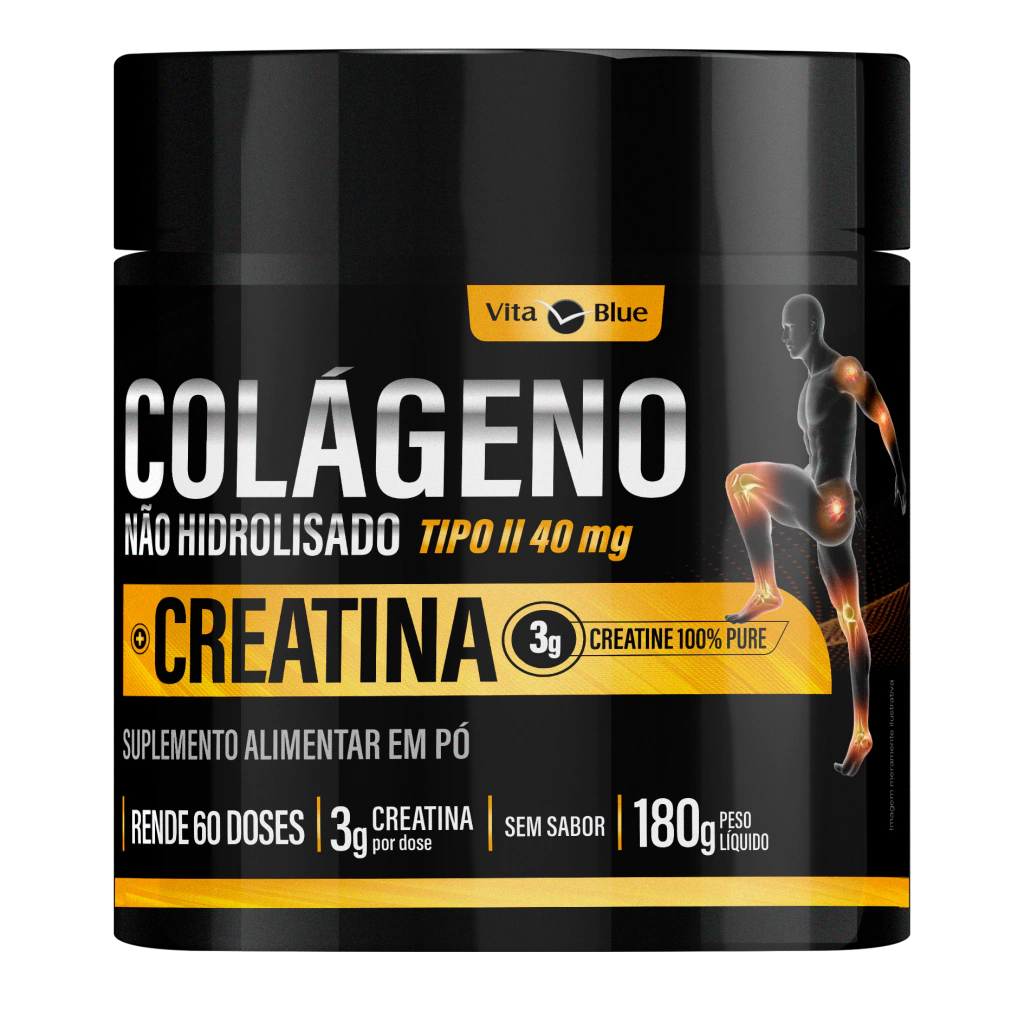 Colágeno Não Hidrolisado Tipo II Creatina com 180g