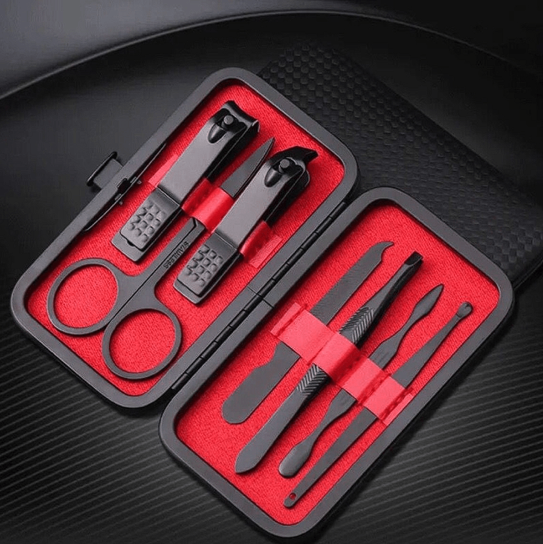 Kit Cortador De Unha Em Carbono Com 8 Peças - Them Company