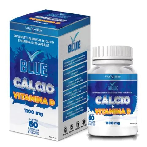 Kit V Blue Cálcio Vitamina D com 120 cápsulas
